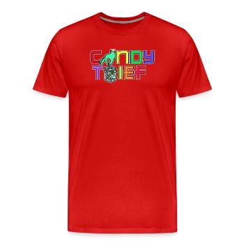 Sweets Statement Dent sucrée Délicieux - T-shirt bio Premium Homme - rouge - Devant - Damien (186cm)