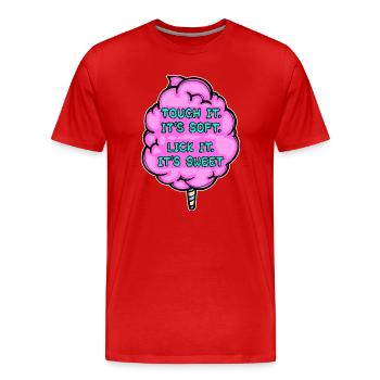 Sweets Sugar Sweet Tooth Délicieuse Déclaration - T-shirt bio Premium Homme - rouge - Devant - Damien (186cm)