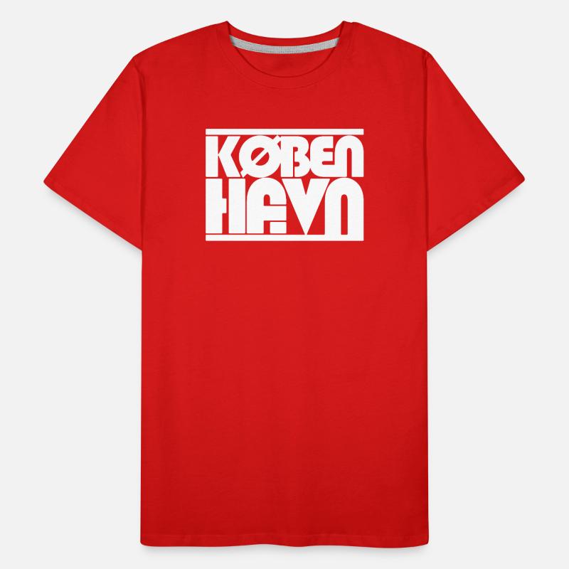Copenhagen Danmark lettering design Men's Premium Organic T-Shirt