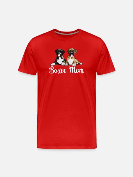Boxer Dog Boxer Mom - Men's Premium Organic T-Shirt - red