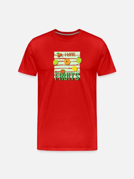 J’adore fruits - T-shirt bio Premium Homme - rouge