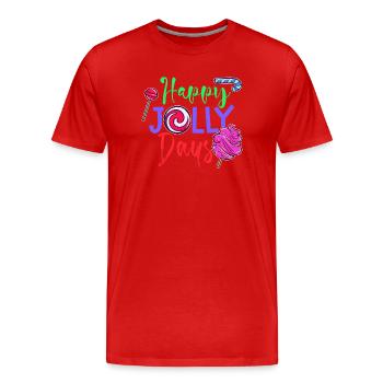Lecker Nachspeise Bonbon Statement Süßigkeiten - Männer Premium Bio T-Shirt - Rot - Vorne - Damien (186cm)