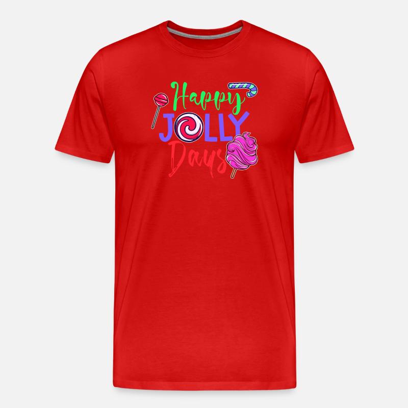 Délicieux dessert Candy Statement Bonbons - T-shirt bio Premium Homme - rouge