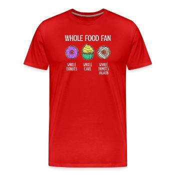 Donut Statement Candy Cake Cupcake - T-shirt bio Premium Homme - rouge - Devant - Damien (186cm)