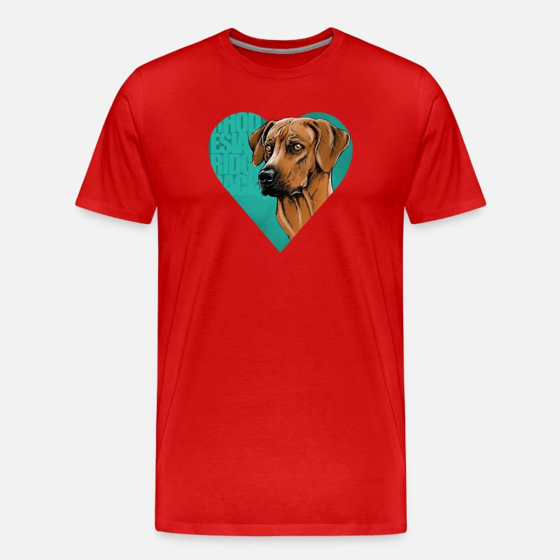 Rhodesian Ridgeback - Men's Premium Organic T-Shirt - red