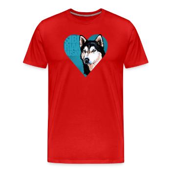 Sib - T-shirt bio Premium Homme - rouge - Devant - Damien (186cm)