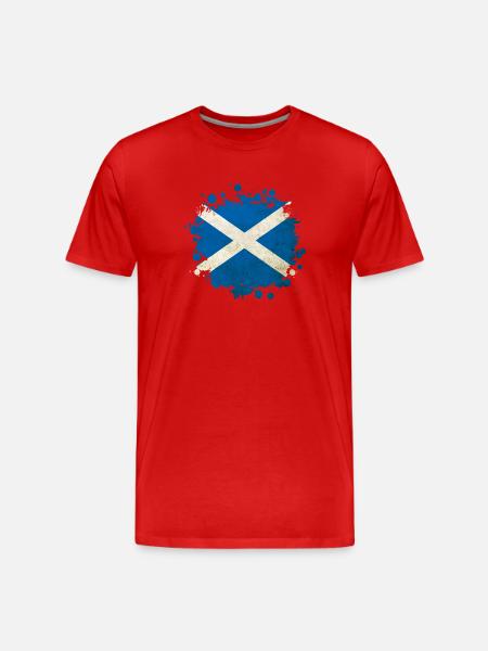 Scotland blob flags design - Men's Premium Organic T-Shirt - red
