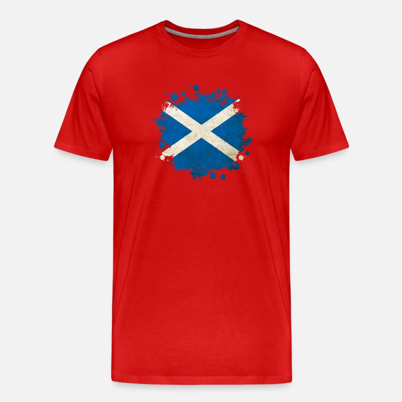 Schottland Blob Flags Design - Männer Premium Bio T-Shirt - Rot