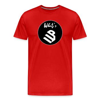 Whats up - Men's Premium Organic T-Shirt - red - Front - Damien (186cm)
