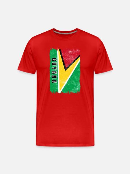 Guyana flag - Men's Premium Organic T-Shirt - red