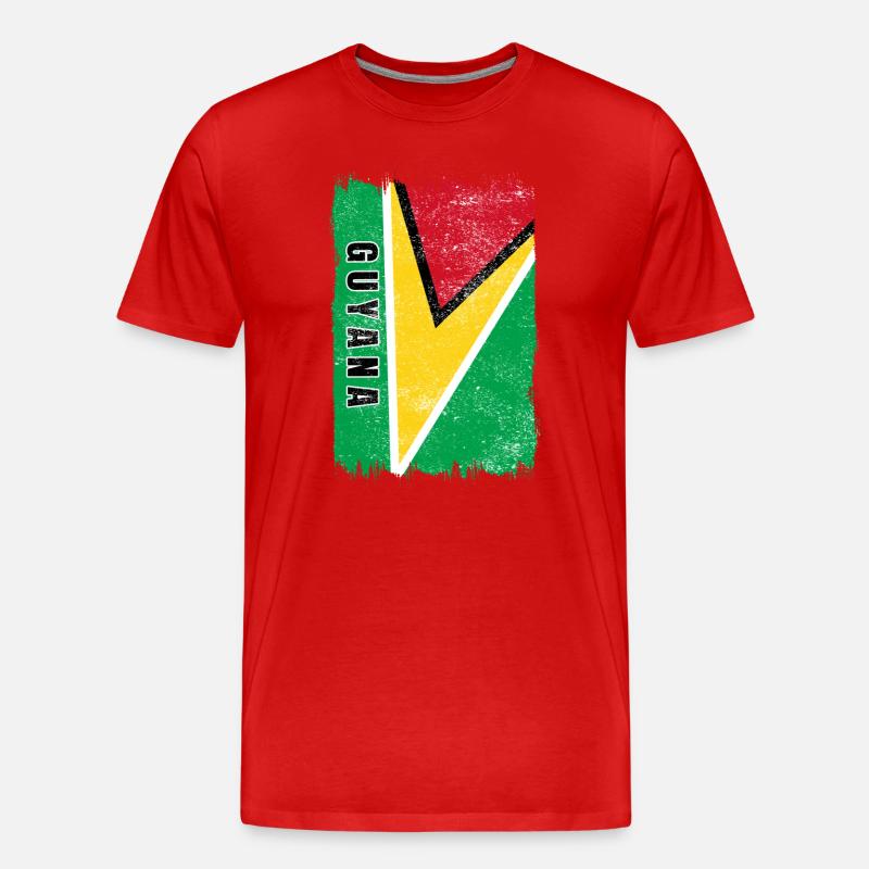 Guyana Flagge - Männer Premium Bio T-Shirt - Rot