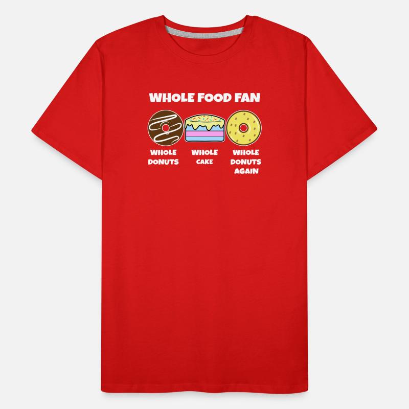 Lecker Naschen Donut Kuchen Süßigkeiten Statement Männer Premium Bio T-Shirt