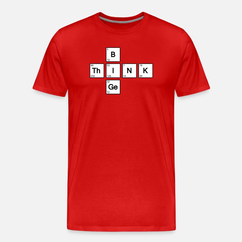 Think Big (Weiß) - Männer Premium Bio T-Shirt - Rot