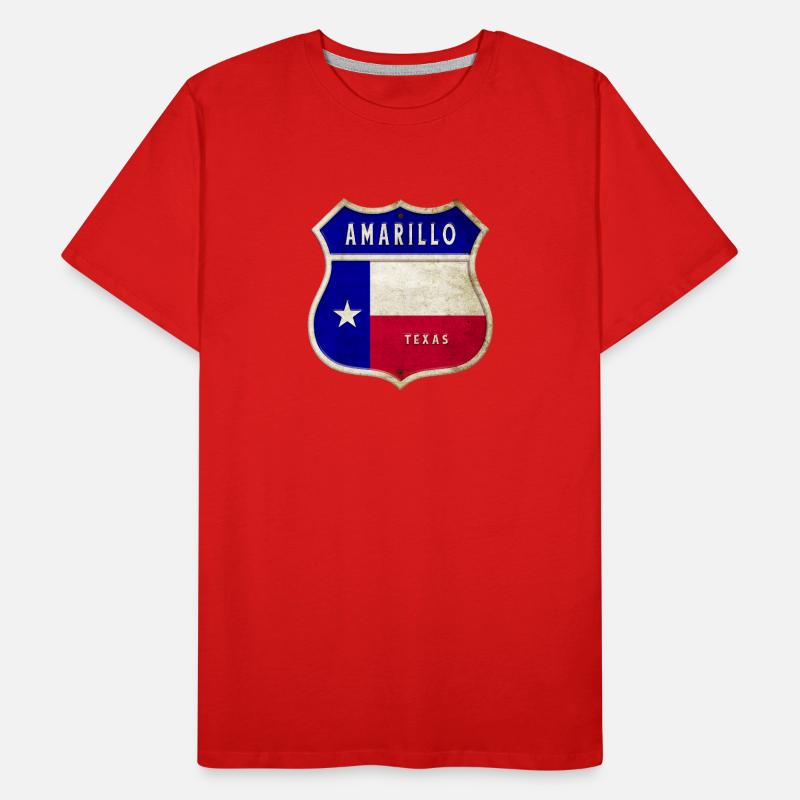 Amarillo Texas crest flags design Men's Premium Organic T-Shirt
