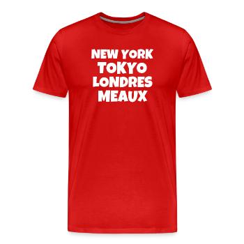 TOKYO, Meaux, voyage, Travel - T-shirt bio Premium Homme - rouge - Devant - Damien (186cm)