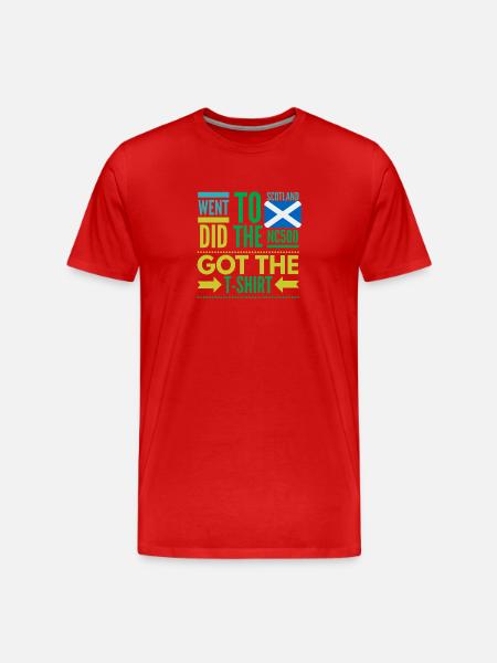 nc 500 north coast scotland - Men's Premium Organic T-Shirt - red