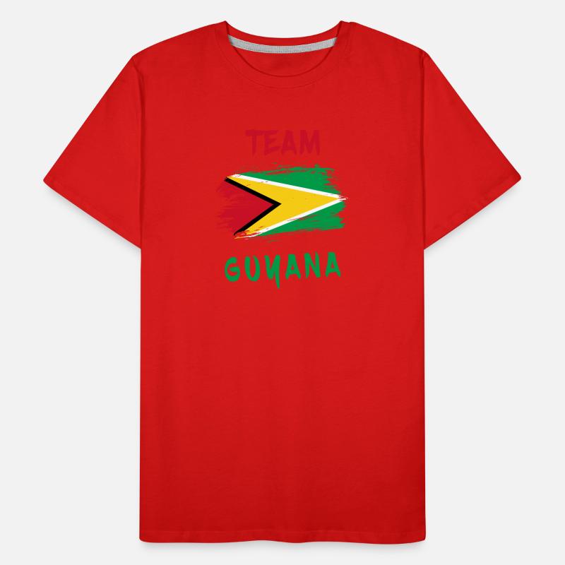 Drapeaux de l'équipe Guyane T-shirt bio Premium Homme