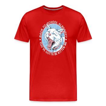 Logo du Cercle de Chiens de l’École - T-shirt bio Premium Homme - rouge - Devant - Damien (186cm)