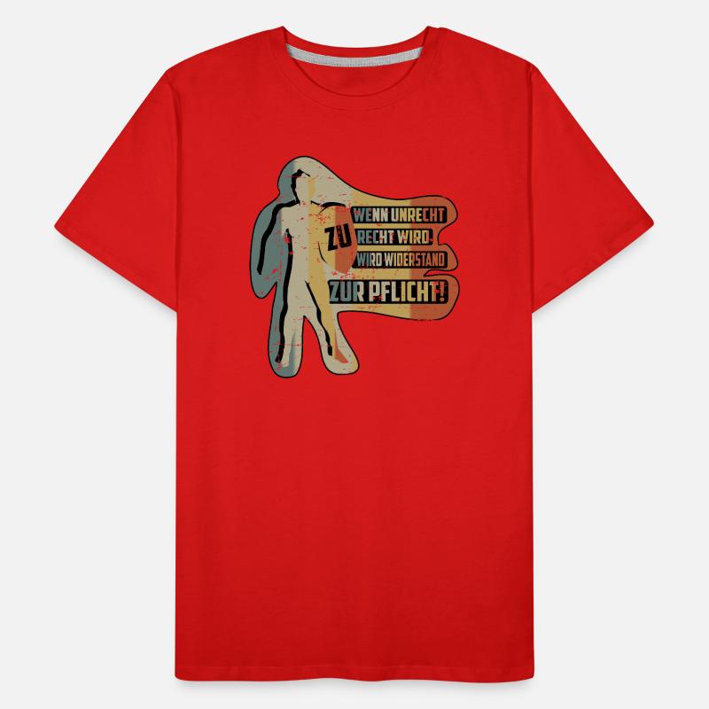 WENN UNRECHT ZU RECHT WIRD Männer Premium Bio T-Shirt