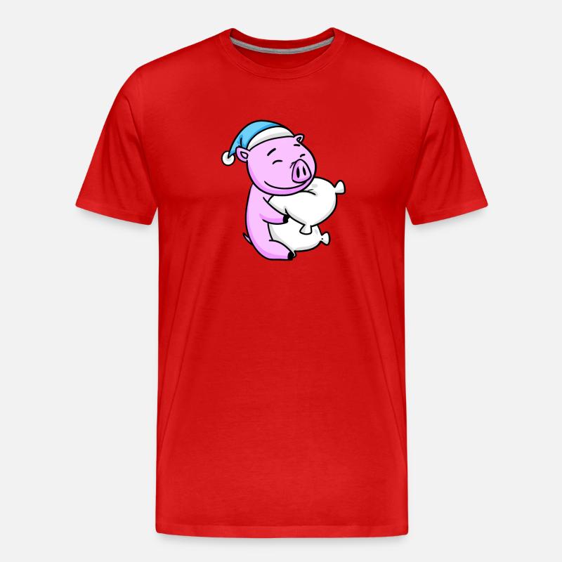 Schwein - Männer Premium Bio T-Shirt - Rot