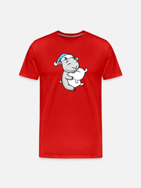 Chèvre Bébé Chèvre Domestique - T-shirt bio Premium Homme - rouge
