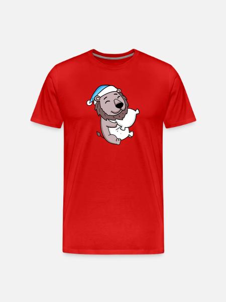 Lion Baby - Men's Premium Organic T-Shirt - red