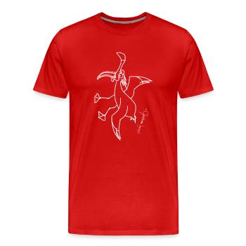 Kreischmöwe - Larus Vocifer - Männer Premium Bio T-Shirt - Rot - Vorne - Damien (186cm)