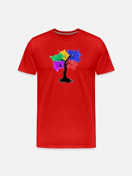 Arbre de couleur - T-shirt bio Premium Homme - rouge