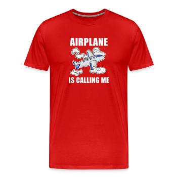 Flugzeuge Flugzeug Pilot Geschenk - Männer Premium Bio T-Shirt - Rot - Vorne - Damien (186cm)