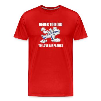 Flugzeuge Flugzeug Pilot Geschenk - Männer Premium Bio T-Shirt - Rot - Vorne - Damien (186cm)