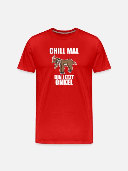 Neffe Onkel Geschenk - Werdender Onkel - Männer Premium Bio T-Shirt - Rot