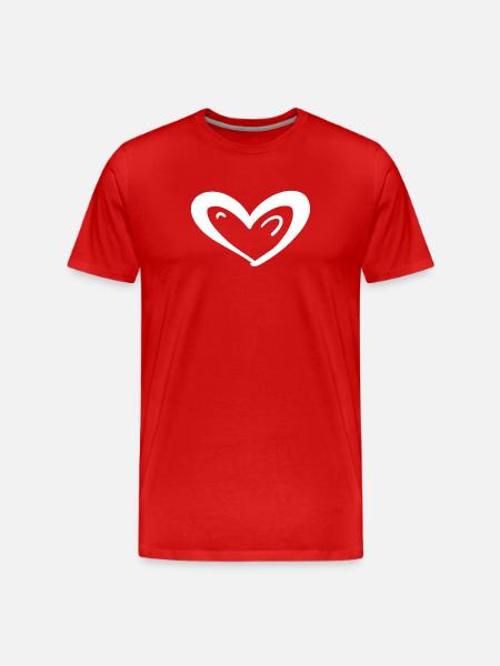Heart Symbol Love - Men's Premium Organic T-Shirt - red