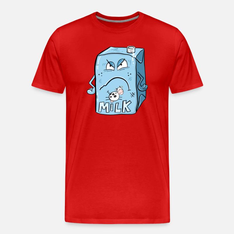Saure Milch I Milchkarton - Männer Premium Bio T-Shirt - Rot