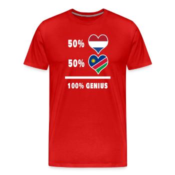 Namibia und die Niederlande Genius / Geschenk - Männer Premium Bio T-Shirt - Rot - Vorne - Damien (186cm)