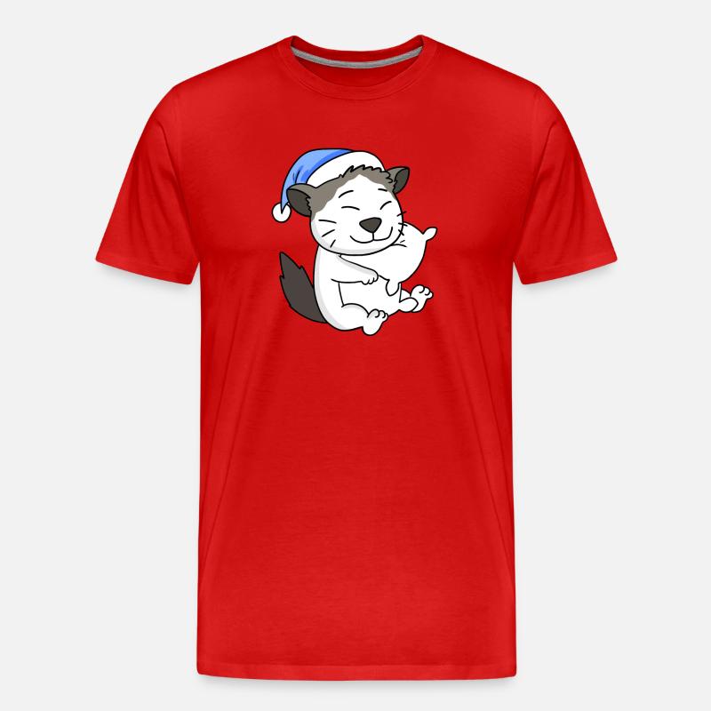 Katze Katzenrasse Ragdoll - Männer Premium Bio T-Shirt - Rot