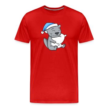 Britisch Kurzhaar - Männer Premium Bio T-Shirt - Rot - Vorne - Damien (186cm)