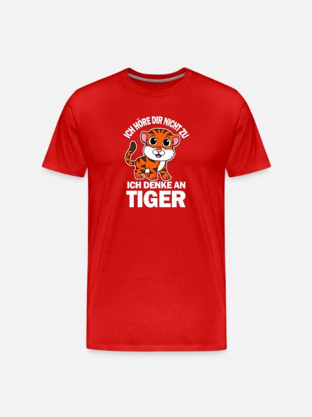 Tiger Spruch lustig - Männer Premium Bio T-Shirt - Rot