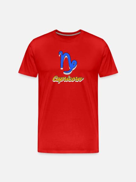 Tierkreiszeichen Astronomie Esoterik Steinbock - Männer Premium Bio T-Shirt - Rot