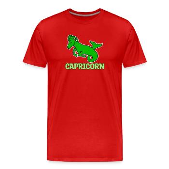 Zodiaque Capricorne Superstition Horoscope Astronomie - T-shirt bio Premium Homme - rouge - Devant - Damien (186cm)
