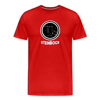 Konstellation Gestirne Tierkreis Steinbock Galaxie - Männer Premium Bio T-Shirt - Rot - Vorne - Damien (186cm)