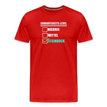 Aberglaube Horoskop Steinbock Tierkreis Statement - Männer Premium Bio T-Shirt - Rot - Vorne - Damien (186cm)