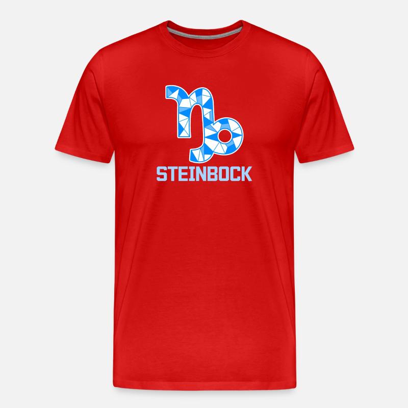 Tierkreiszeichen Spruch Steinbock Astronomie - Männer Premium Bio T-Shirt - Rot