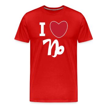 Capricorne Heart Statement Astrologie Superstition - T-shirt bio Premium Homme - rouge - Devant - Damien (186cm)