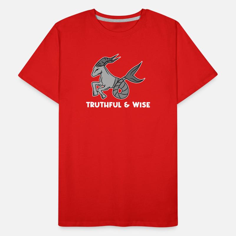 Aberglaube Steinbock Statement Horoskop Tierkreis Männer Premium Bio T-Shirt
