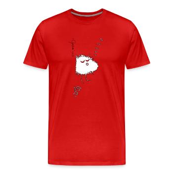Woolly Beastie fully fed © Chyropterum Innoxius - Men's Premium Organic T-Shirt - red - Front - Damien (186cm)