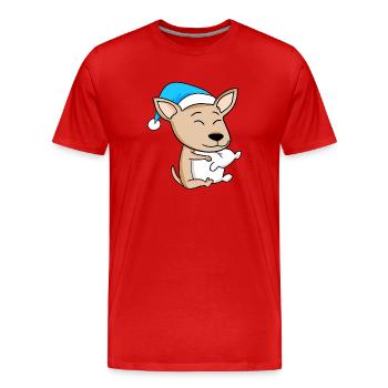 Hund Hunderasse Pyrenäenberghund - Männer Premium Bio T-Shirt - Rot - Vorne - Damien (186cm)