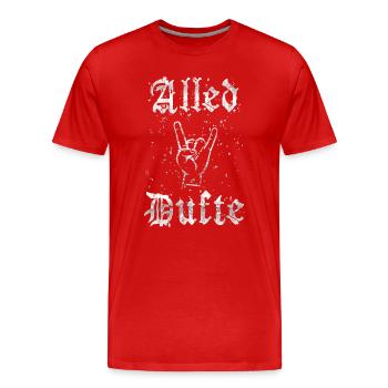 "Alled Dufte" cooler berliner Spruch - Männer Premium Bio T-Shirt - Rot - Vorne - Damien (186cm)