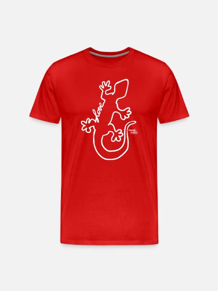 Salamander - Love Animals - Men's Premium Organic T-Shirt - red