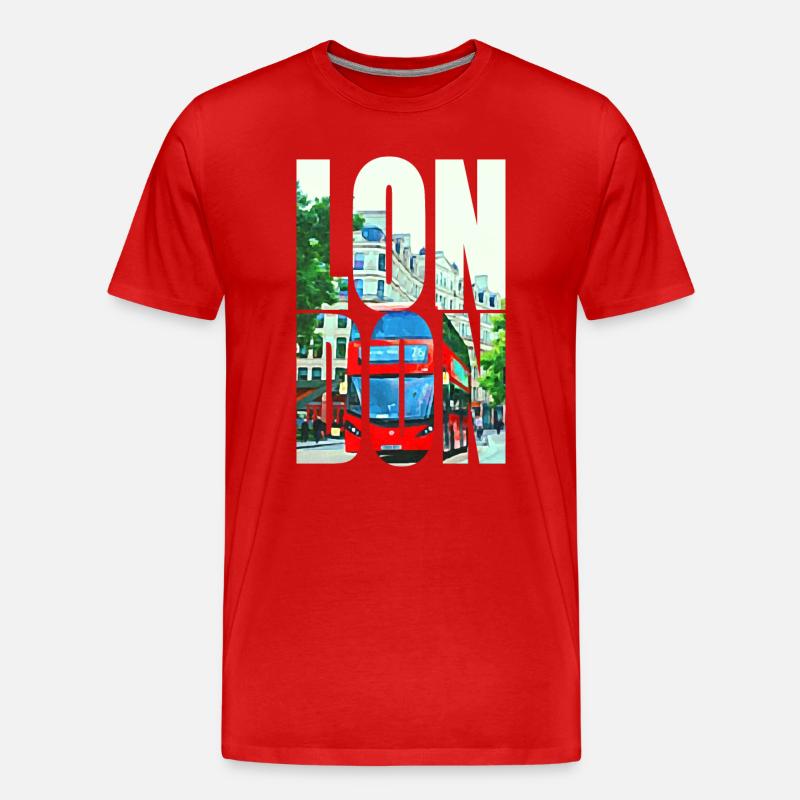 LONDON - T-shirt bio Premium Homme - rouge