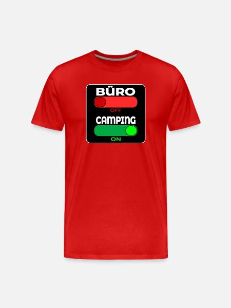 CAMPING SPRÜCHE - Männer Premium Bio T-Shirt - Rot